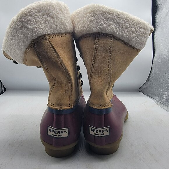 Sperry Boots Womens 8 Brown Saltwater Cozy Winter Casual Walking STS85401 - Picture 5 of 13